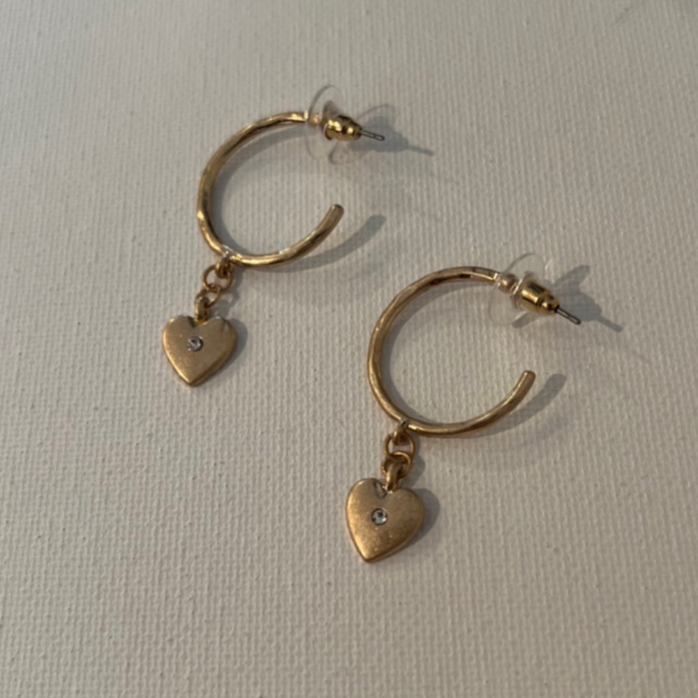 Delicate Earrings Bundle - 3 Pairs - Heart hoops, Floral, Fun Pineapple